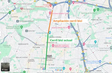 Mapa ampliación carril bici