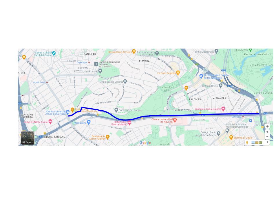 Trazado del carril bici. 