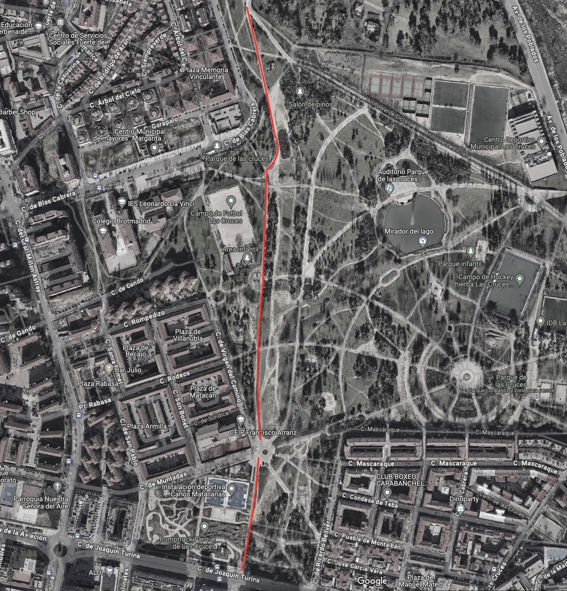 Propuesta de unión de carril bici.