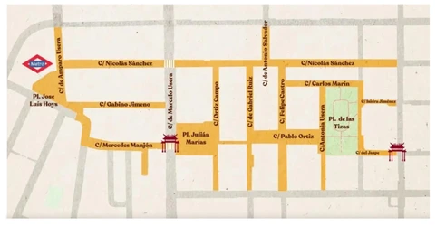 Plano Usera peatonal