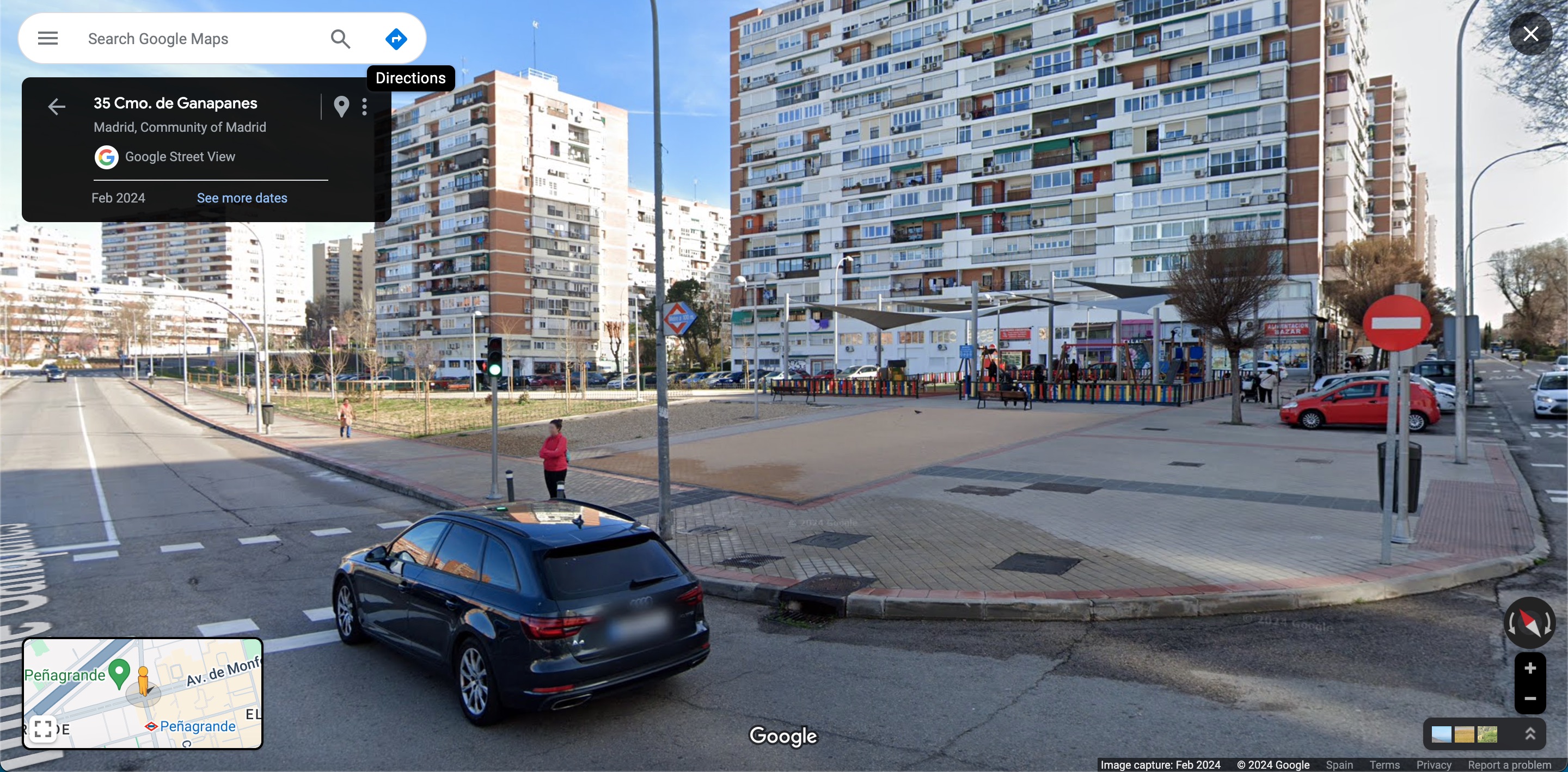 Ubicación del parque infantil de Ganapanes