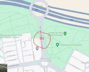 Dibujo donde se ha pintado el paso de cebra solicitado