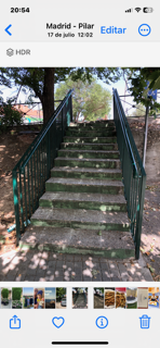 Escalera a modificar con rampa que benga en paralelo con Cardenal Herrera Oria hasta ese punto