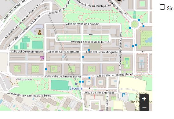 Zona afectada de la zona Mirasierra
