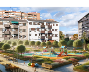 Render de la propuesta de mejora de la Plaza Platón.