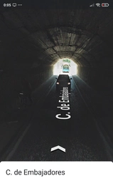 Tunel a oscuras en C/ Embajadores (Vallecas)