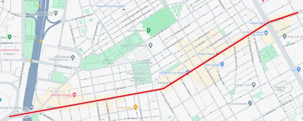 Plano del carril bici propuesto