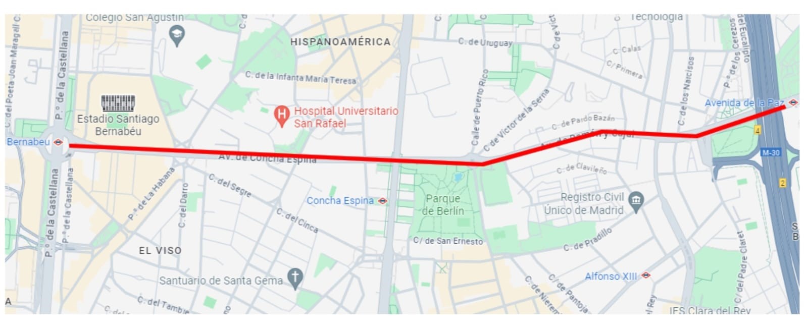 PLANO DE LA EXTENSIÓN DEL CARRIL BICI