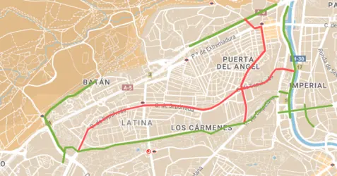 Verde ya existente
Rojo los propuestos. 