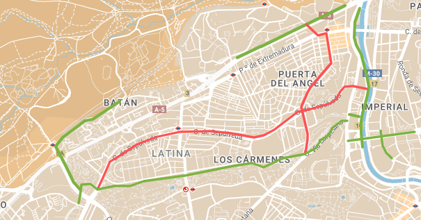 Verde ya existente
Rojo los propuestos. 