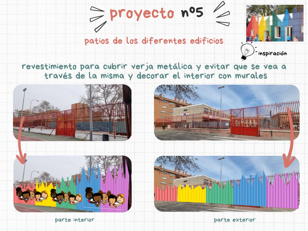Revestimiento de valla con murales CEIP SAN PABLO