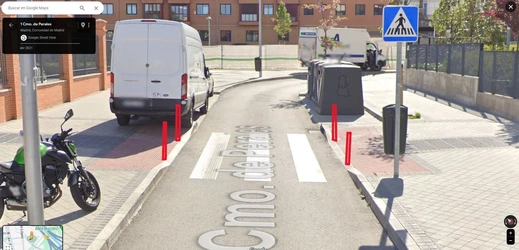 Bolardos para paso de peatones