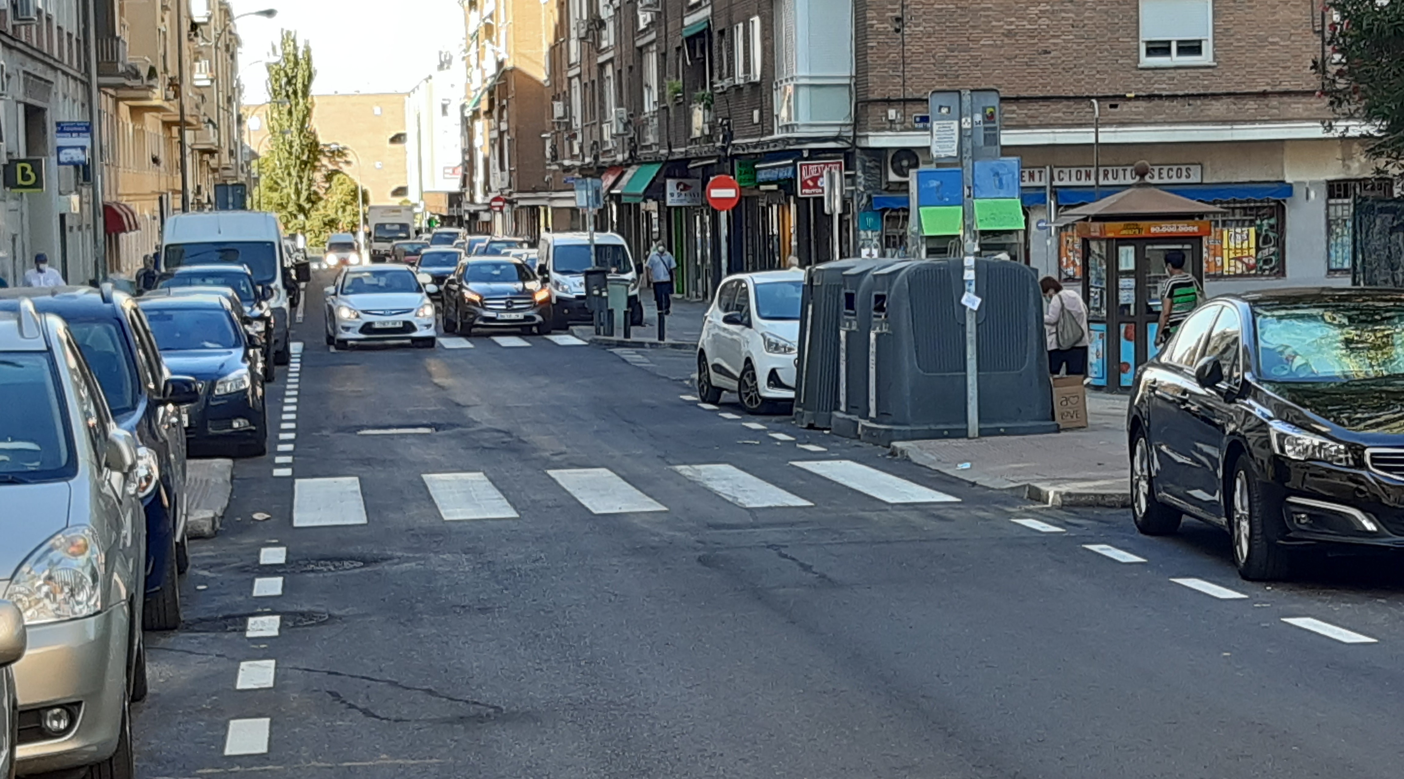 C/ Virgen del Val, una de las calles de forman el eje descrito