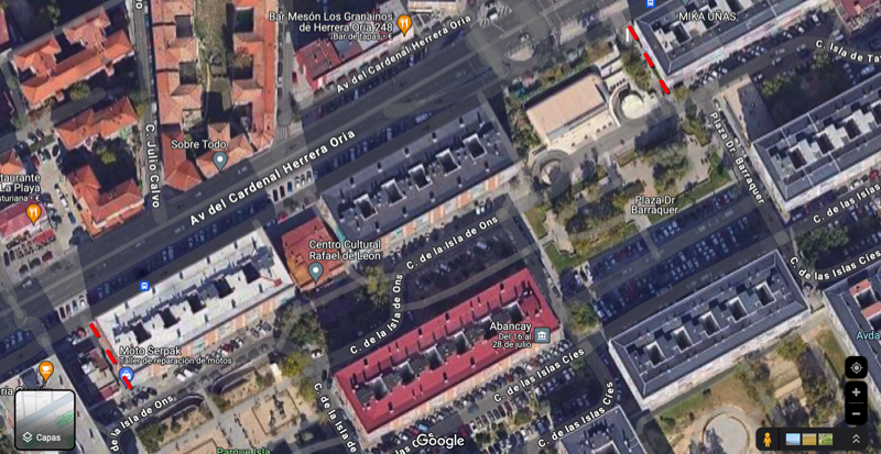 Situación de las escaleras