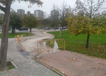 trabajos entre la calle Maruja García Romero y la calle de El Bosco