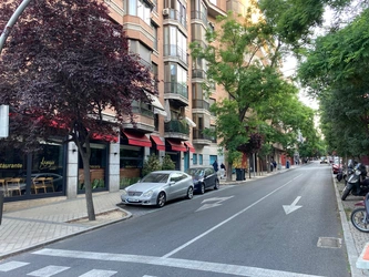 Dos plazas de aparcamiento, frente al museo Cerralbo, en la calle de Ventura Rodríguez.