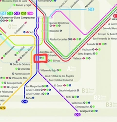 Esquema de la nueva parada en la red de metro