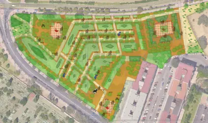 Plano del parque de los Tilos