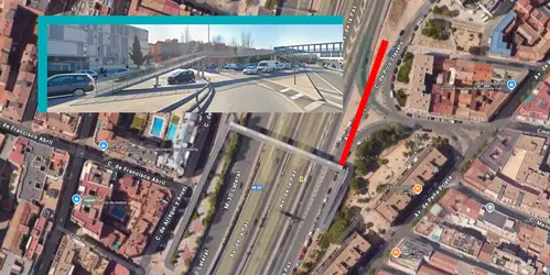 Proyecto de reforma del puente peatonal de la M30 (Numancia-Adelfas)