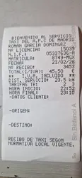 Ticket taxi desde aeropuerto a domicilio situado exterior M-30 pero a escasos 100 metros de ella.