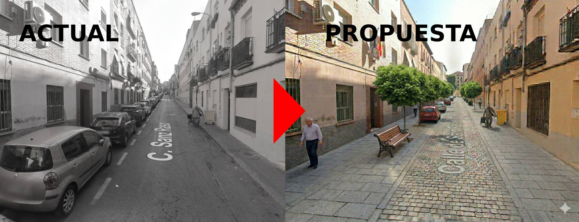 Propuesta para la calle Sanz Raso y el entorno
