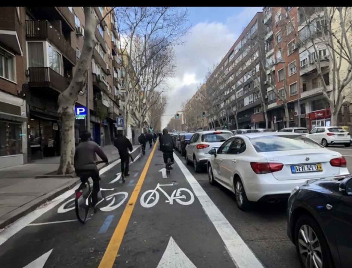 Ejemplo de carril bici seguro