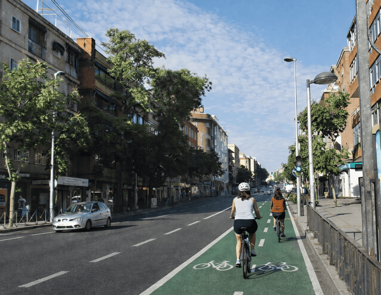 Carril bici en General Ricardos