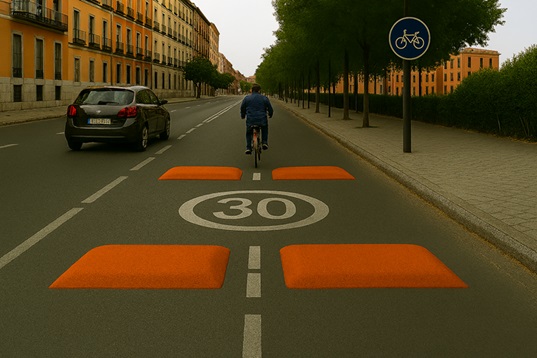 Carril 30, con badenes partidos
