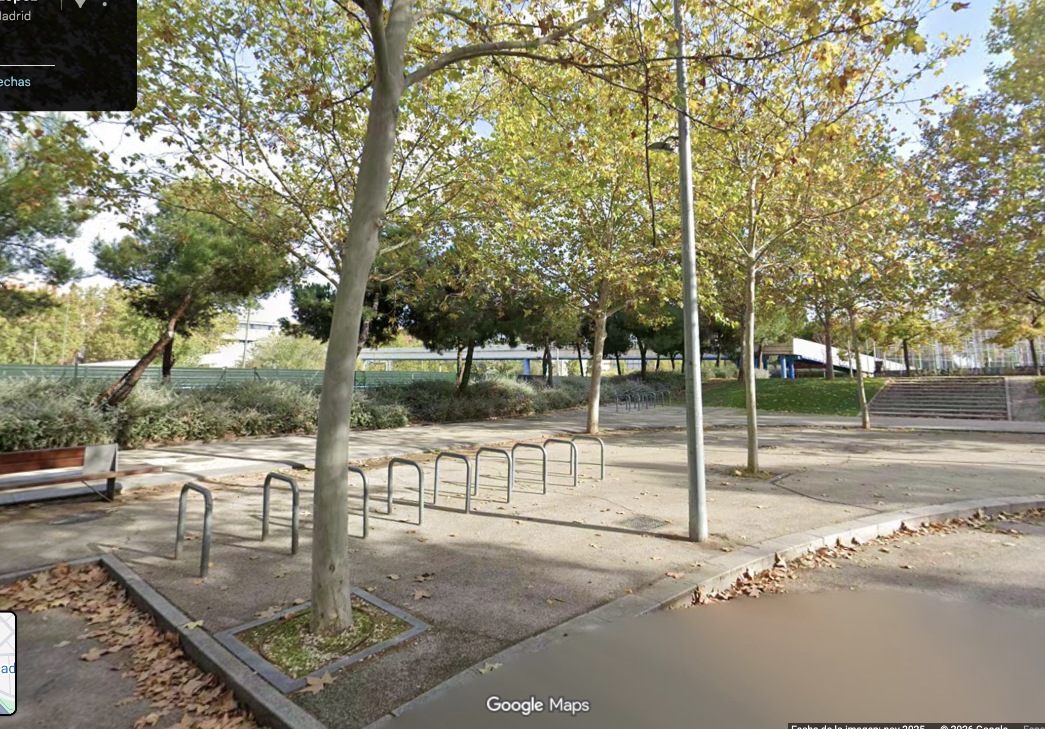 Foto de los actuales aparcamientos de bicicleta sin usar