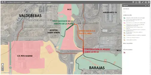 Plano conexión Barajas - Valdebebas