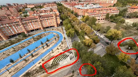 marcados en rojo puntos propuestos para nuevo bicimad